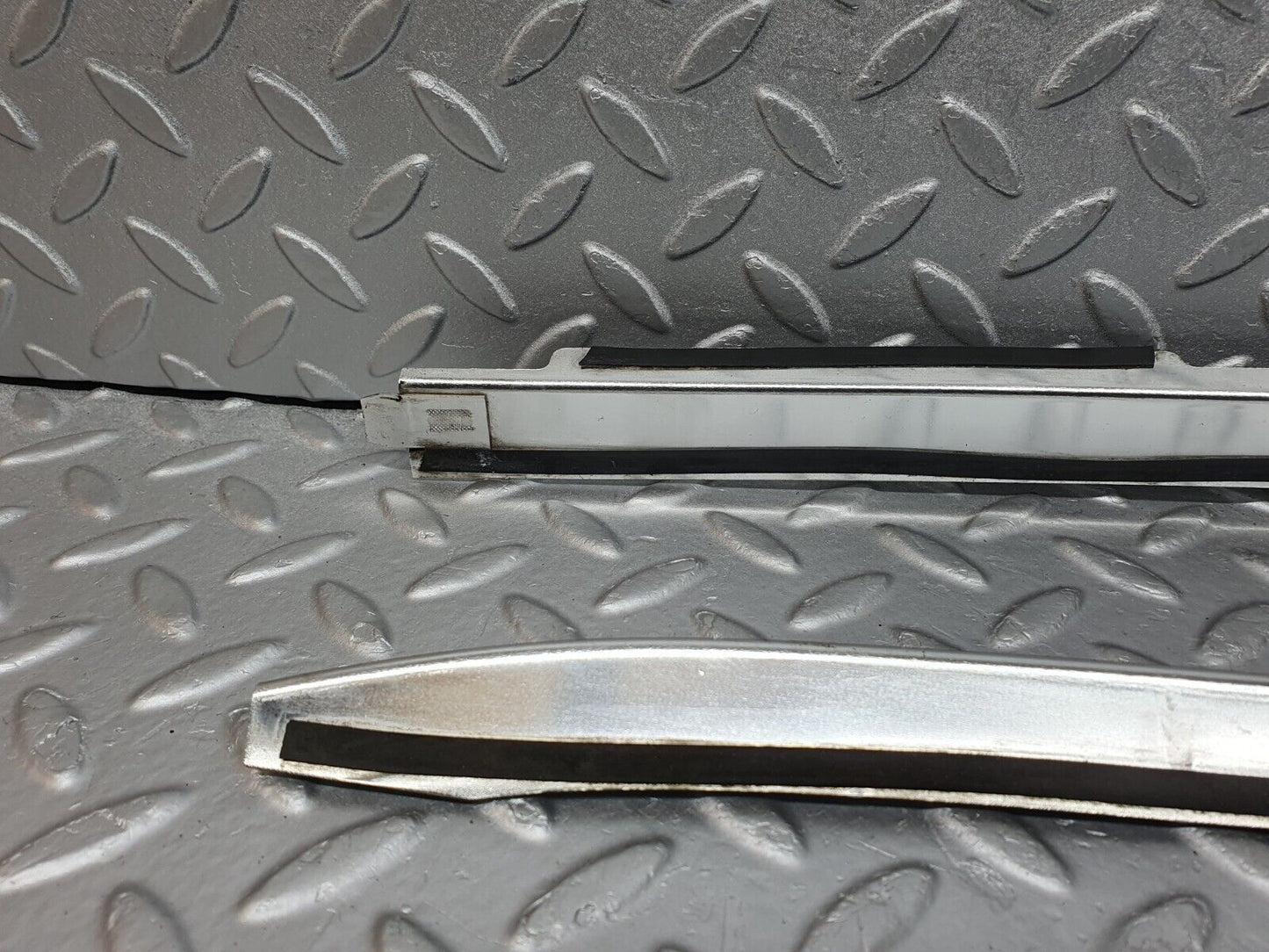 41057 Mercedes-Benz W126 300SE A Pillar Chrome Moulding Trim Pair