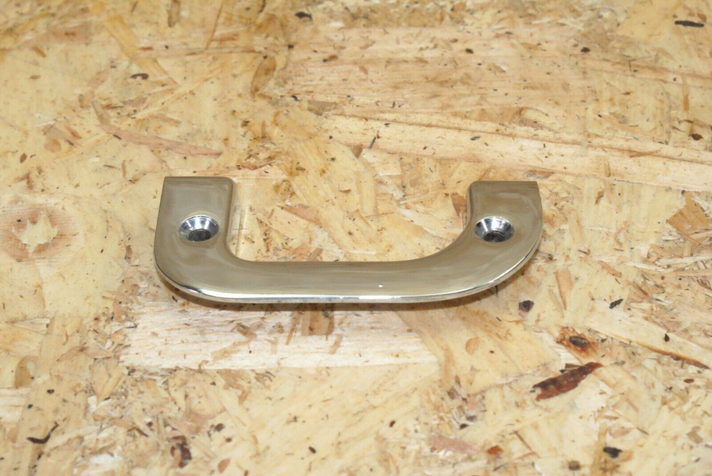 2313 Mercedes-Benz W123 280E Left Interior Chrome Door Latch Trim 1237230124
