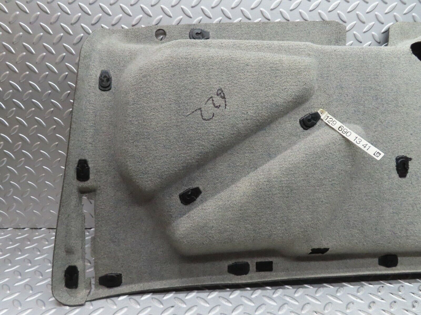 17092 Mercedes-Benz R129 300SL Coupe Interior Boot Lid Carpet Grey 1296901341