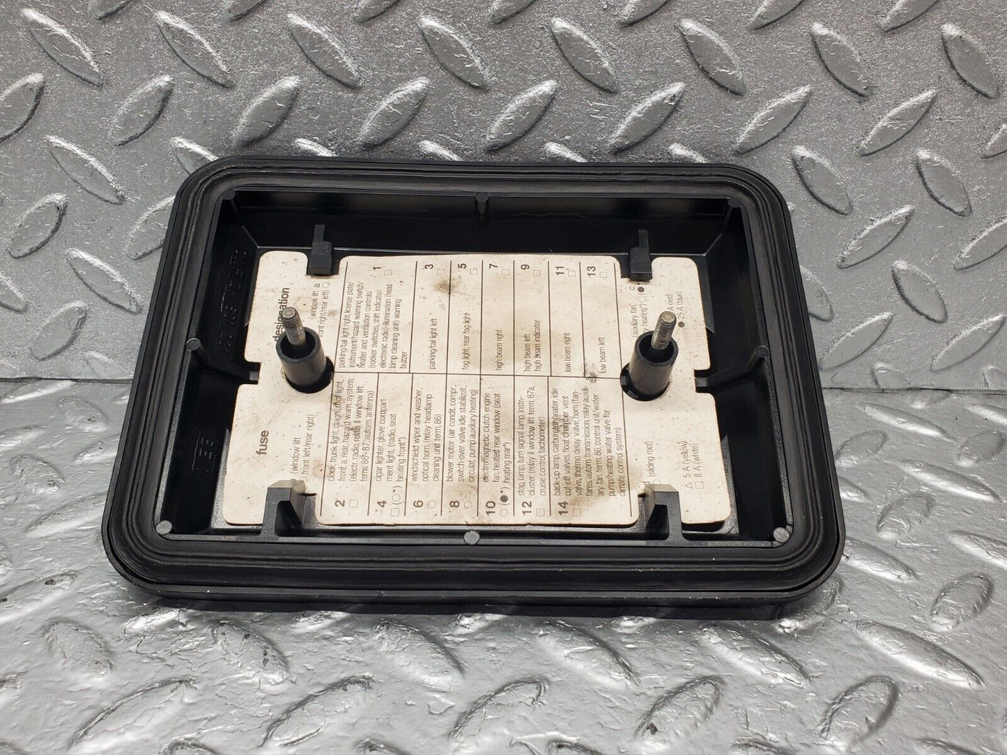 46361 Mercedes-Benz C123 280CE Coupe Fuse Box Cover Lid 1235400082