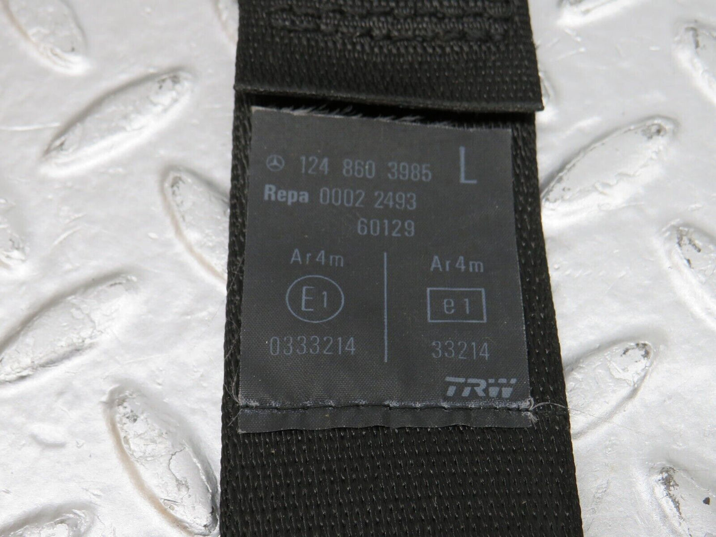 34222 Mercedes-Benz W124 260E Front Left Seat Belt With Buckle 1248603985