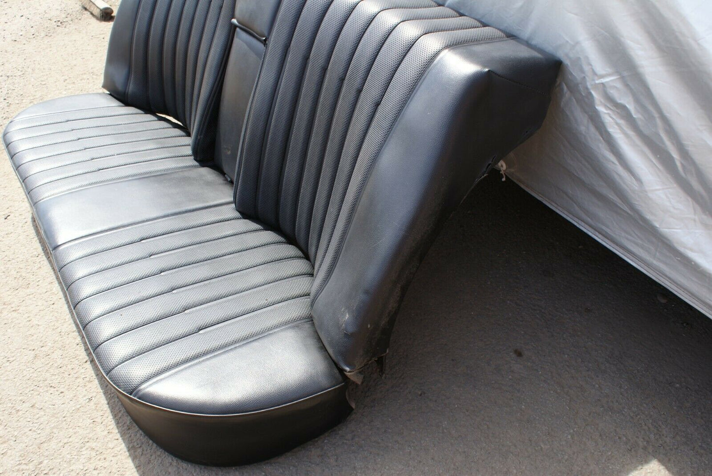 3172 Mercedes-Benz W115 220D Rear Seat Black Faux Leather