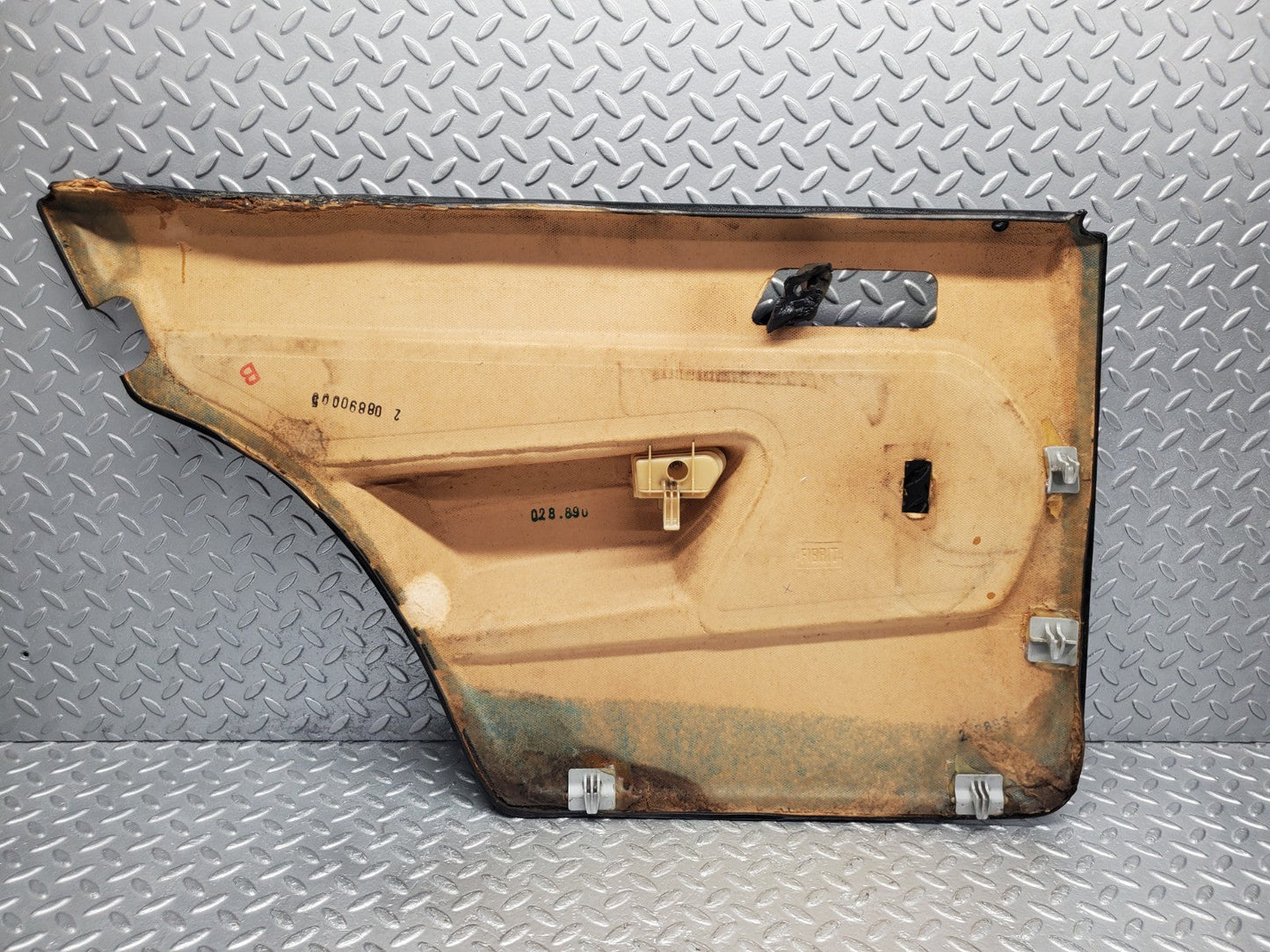 W201 Baby Benz rear right door card black used OEM