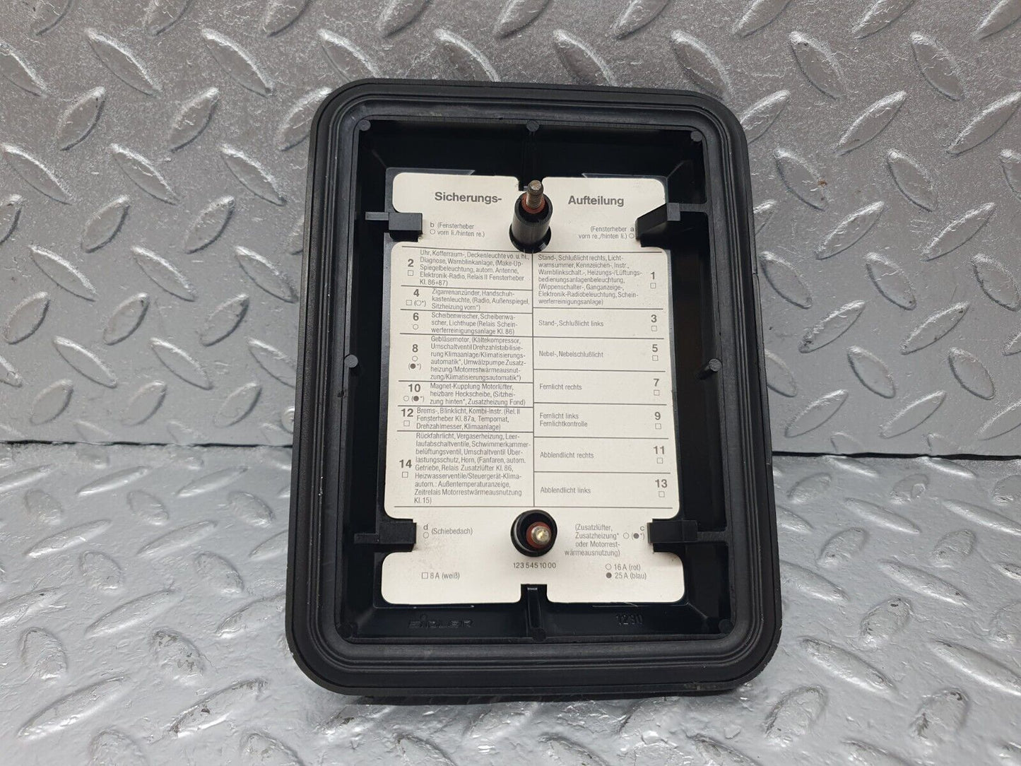 43908 Mercedes-Benz C123 230CE Coupe Fuse Box Cover Lid 1235400082 1235451000