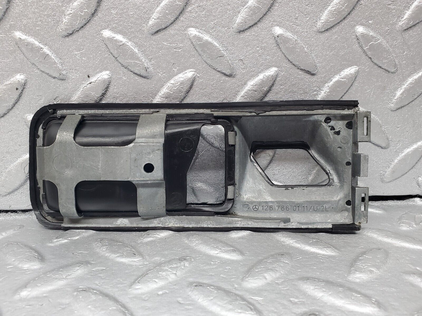 45894 Mercedes-Benz W126 420SE Front Interior Door Handle Frame Left 1267660111
