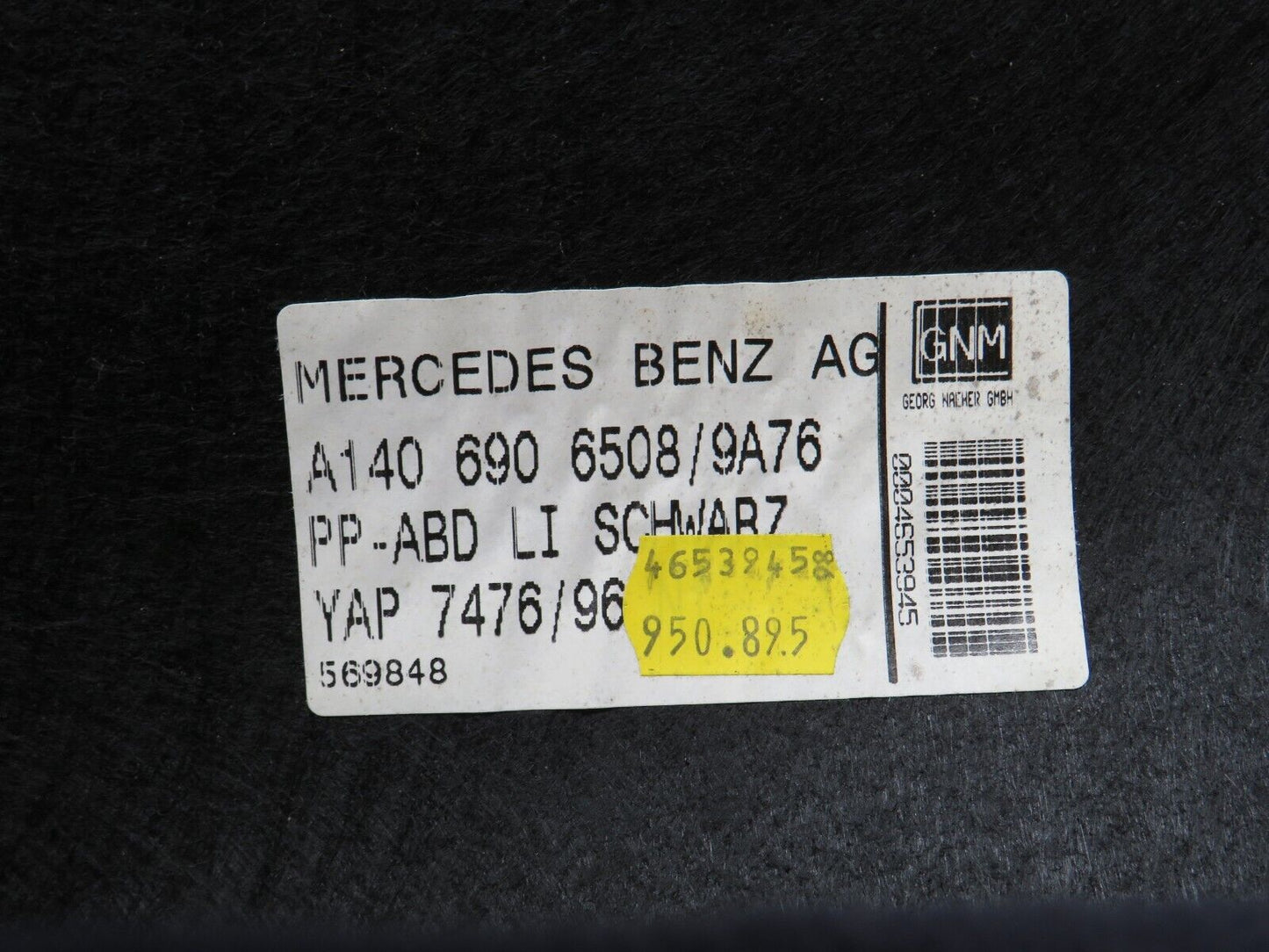 24707 Mercedes-Benz W140 S320 Trunk Cover Panel Left Side Grey 1406906508