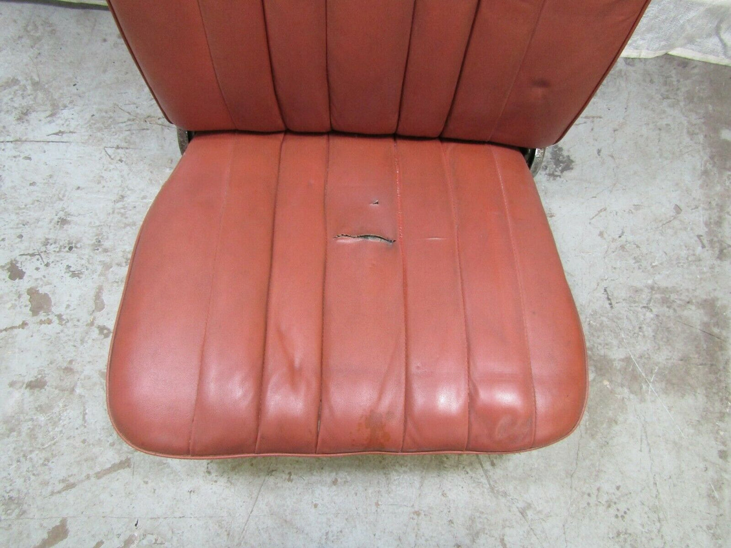 3254 Mercedes-Benz W105 PONTON Front Left Seat Driver Seat Red Faux Leather