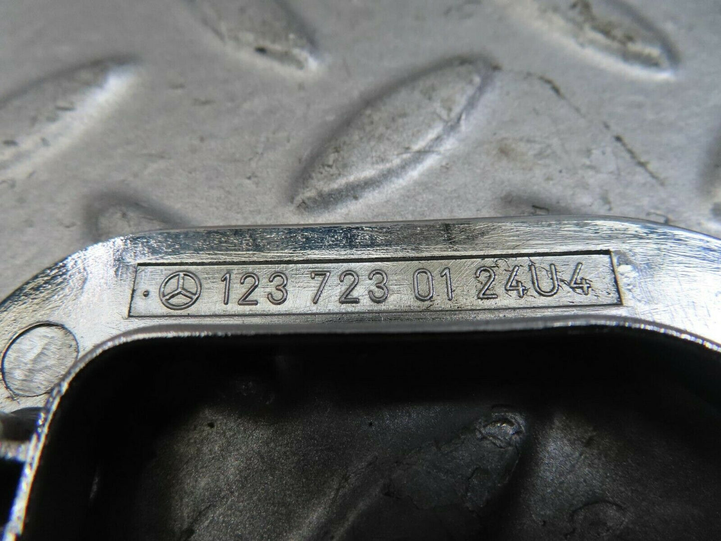9770 Mercedes-Benz C123 280CE Coupe Left Chrome Door Latch Trim 1237230124