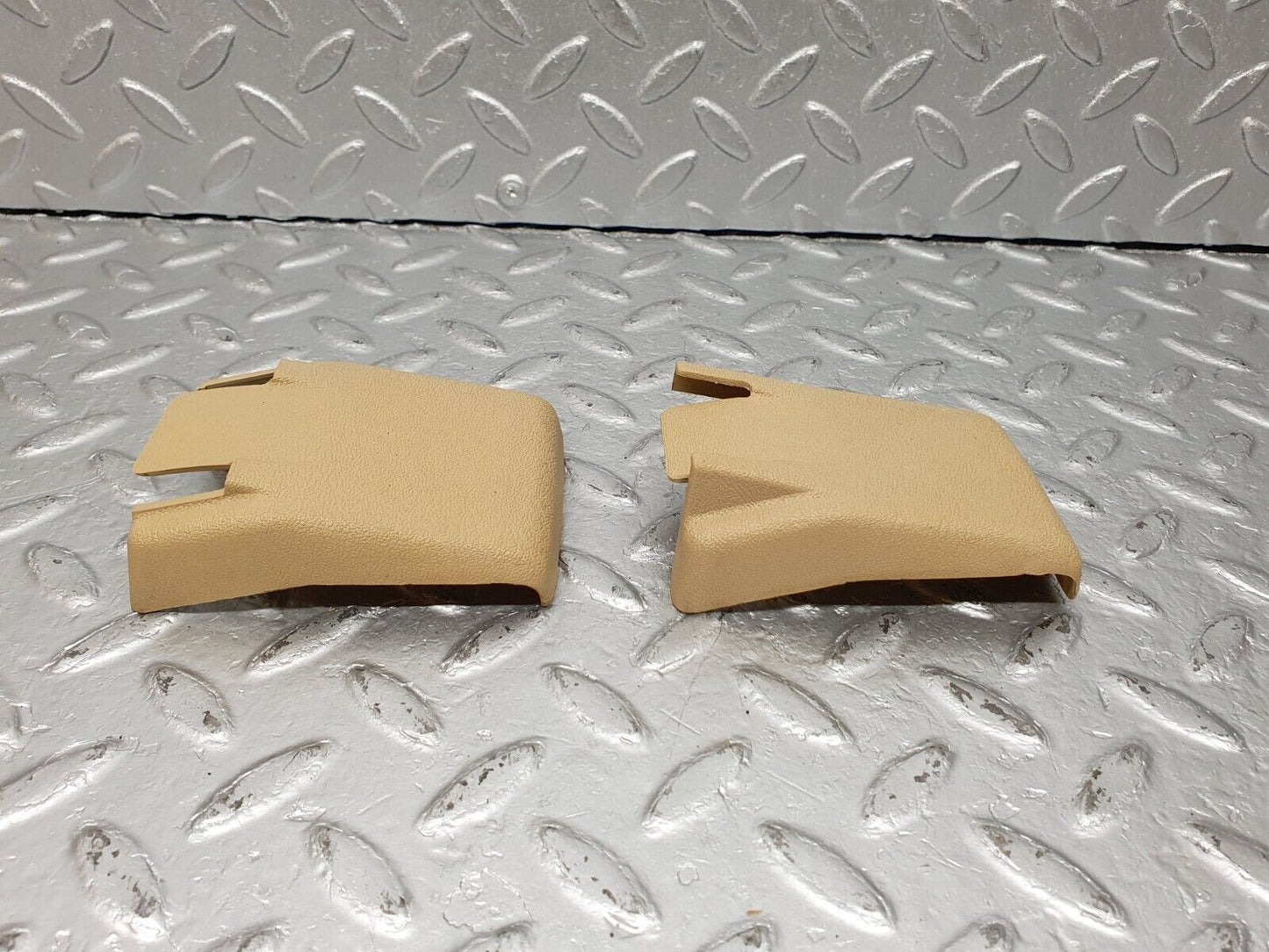 40967 Mercedes-Benz W126 300SE Front Seat Rail Cover Trim 2x Beige 1266841218 1266841018
