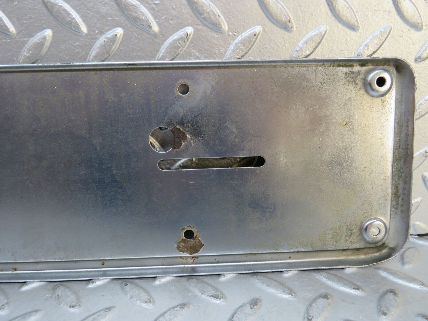28248 Mercedes-Benz S123 240D Wagon Rear number Plate Holder Chrome
