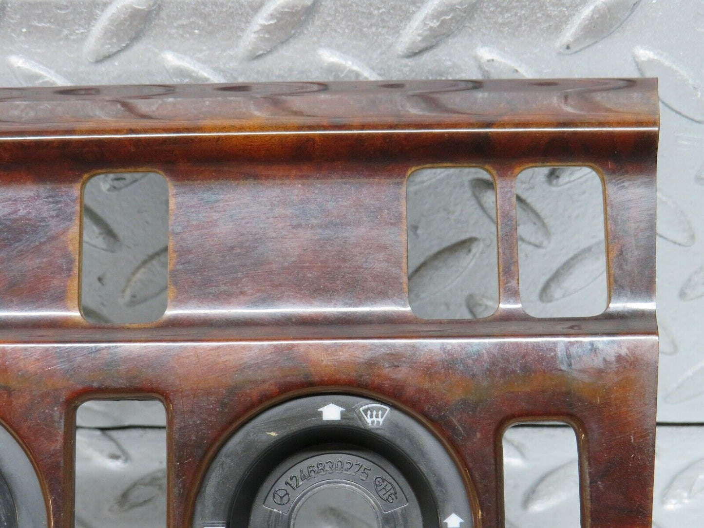 37946 Mercedes-Benz A124 320E Cabriolet Heater Control Panel Wood Trim 1246830275