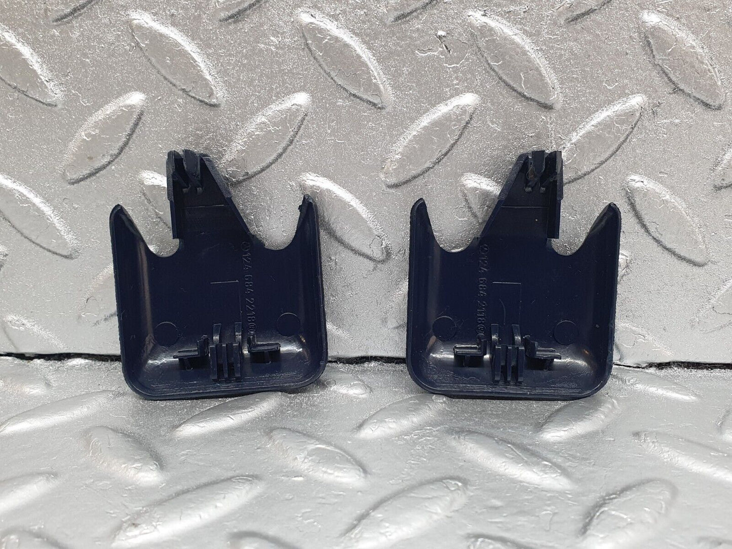 42906 Mercedes-Benz W201 190 2.0L Front Seat Rail Trim Cover Blue 1246842118 1246842218