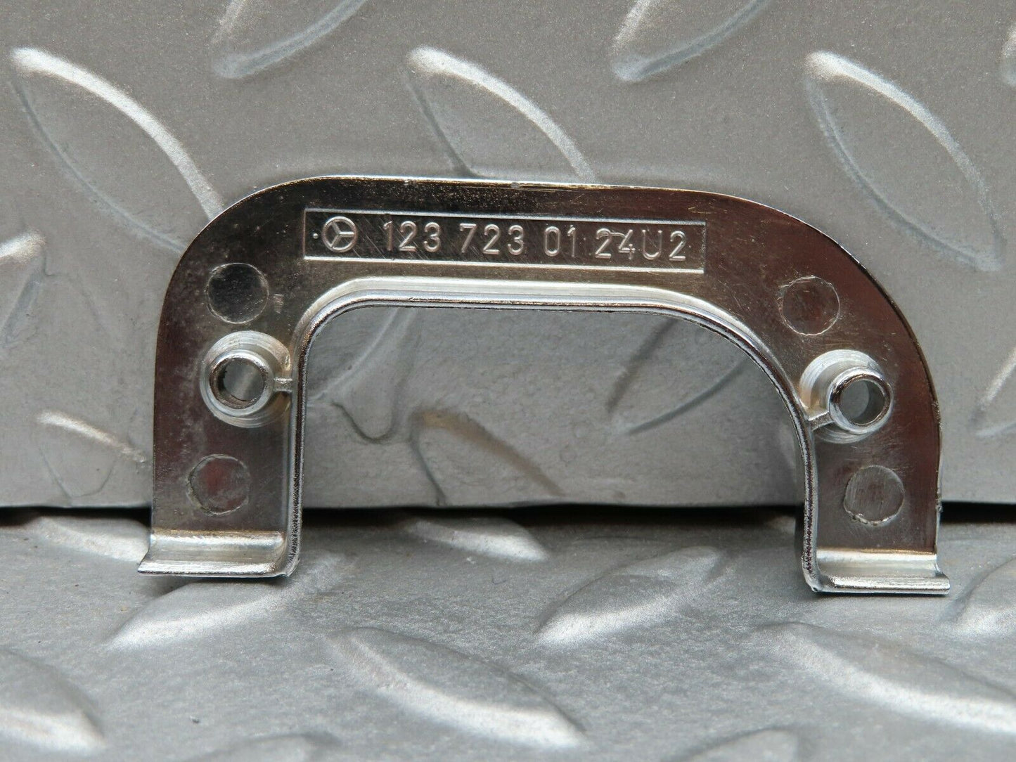4526 Mercedes-Benz W123 230E Left Interior Chrome Door Latch Trim 1237230124