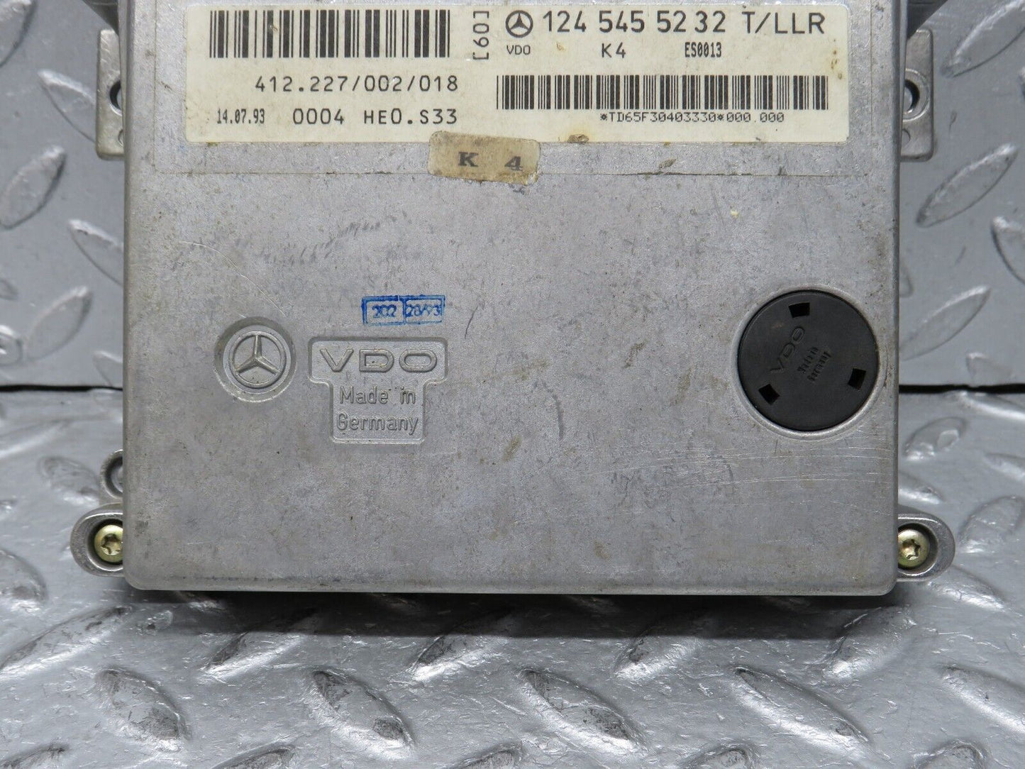 37899 Mercedes-Benz A124 320E Cabriolet Idle Cruise Control Unit Module VDO 1245455232