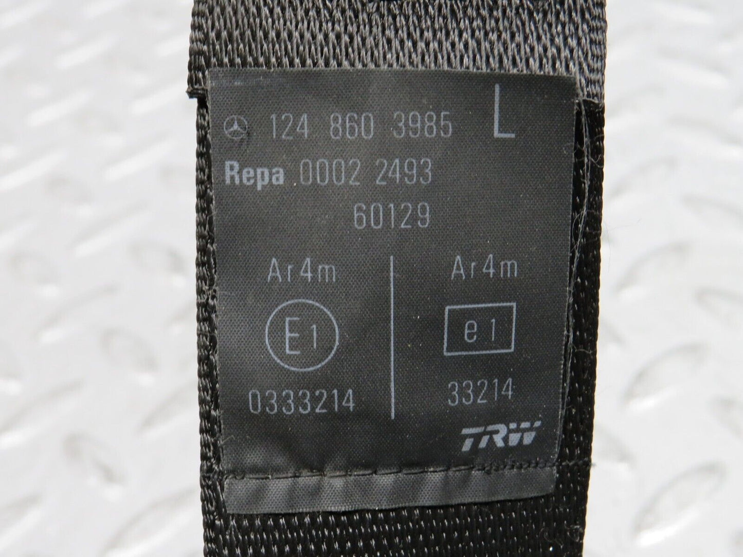 32636 Mercedes-Benz S124 300TE Front Left Seat Belt With Buckle 1248603985