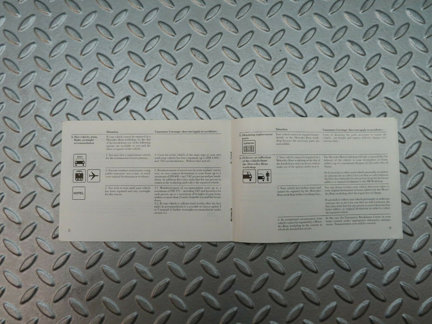 5616 Mercedes-Benz Touring Garantie Brochure 1295840198