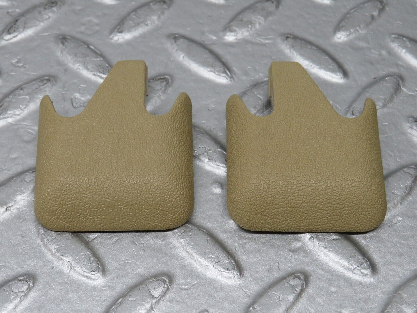 36717 Mercedes-Benz W201 190E 2.0L Front Seat Rail Trim Cover Pair Beige 1246842118 1246842218