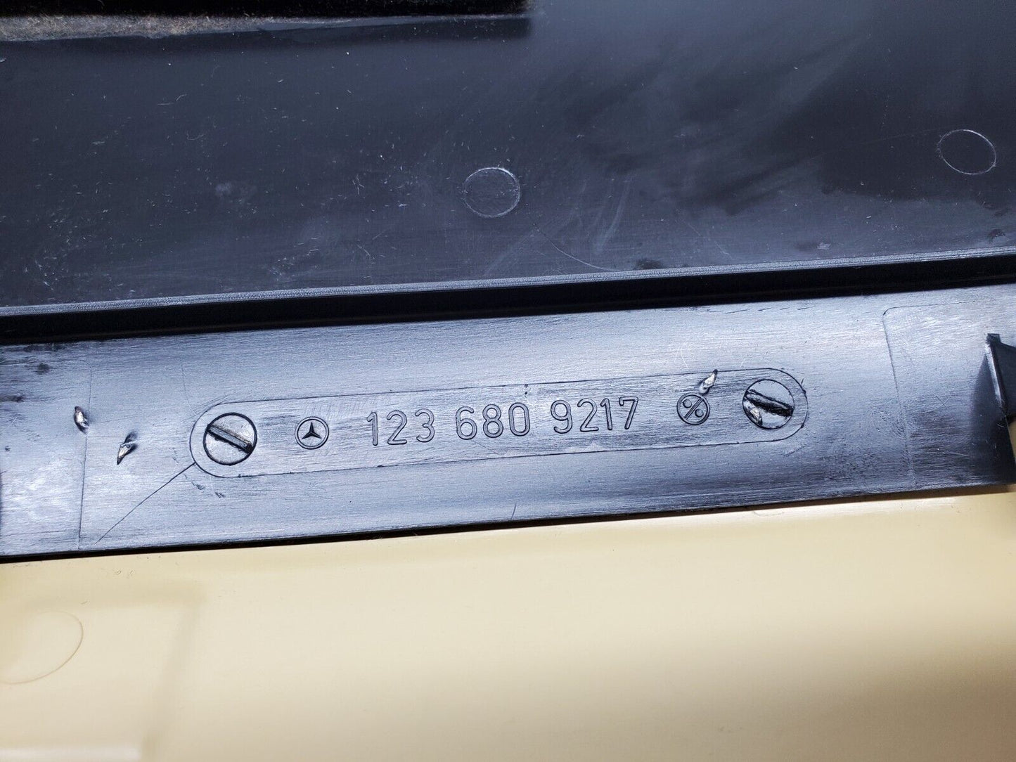 44328 Mercedes-Benz W123 280E Under Dash Panel Right Side Beige 1236892208