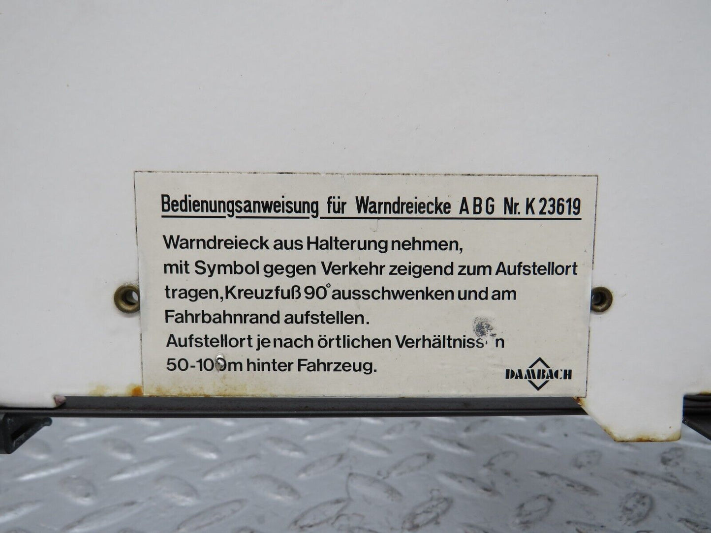 36789 Mercedes-Benz W201 190E Warning Triangle